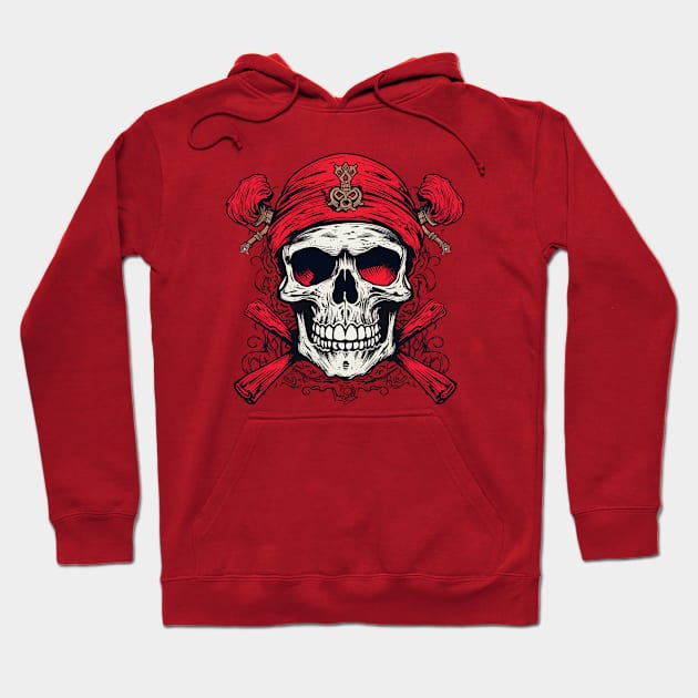 Pirate skull Hoodie by JORDYGRAPH